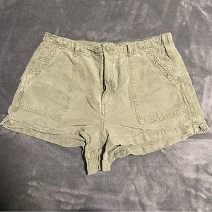 Aerie army green lowrise booty shorts